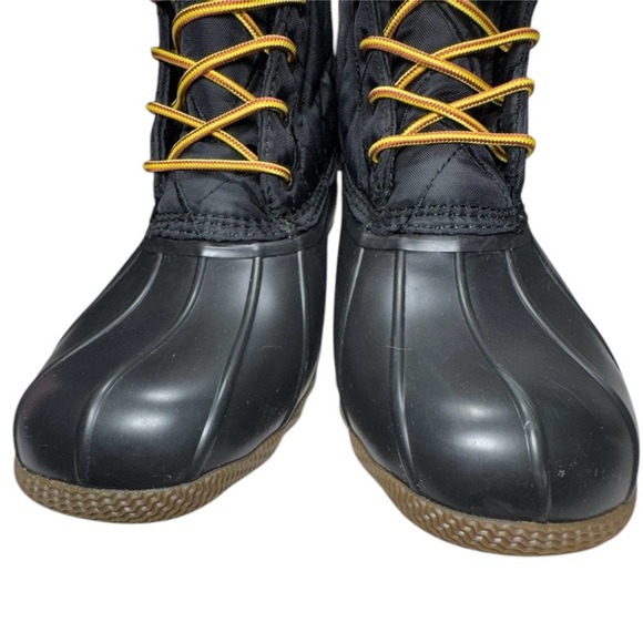 Sperry Men’s Saltwater Black Quilted Rubber Duck All Weather Boot Size 10.5 - Picture 4 of 14